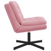 vidaXL Cadeira Relaxante Girat&oacute;ria Rosa 63 x 75 x 76 cm Veludo