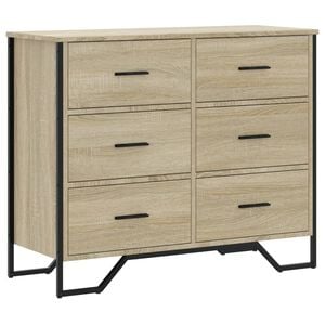 vidaXL C&oacute;moda 91x35,5x74,5 cm derivados de madeira carvalho sonoma