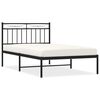 vidaXL Estrutura de cama com cabeceira 100x200 cm metal preto