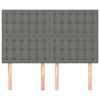 vidaXL Cabeceira Cinza Escuro 144x5x118/128 cm Tecido
