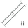 vidaXL Grelha seguran&ccedil;a ajust&aacute;vel p/ janelas com 2 traves 700-1050 mm