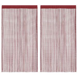 vidaXL Cortinas de fios 2 pcs 100x250 cm bord&ocirc;