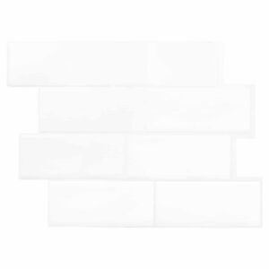 vidaXL Azulejo Subterr&acirc;neo 10 pcs Branco 29 x 21 cm Poliuretano e PET