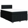 vidaXL Cama com molas/colch&atilde;o 120x200 cm tecido preto