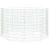vidaXL Recinto exterior p/ animais 10 pain&eacute;is 54x100cm ferro galvaniz.