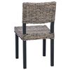 vidaXL Cadeira de jantar 2 pcs Preto lavado 46 x 55 x 84 cm