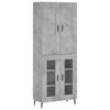 vidaXL Arm&aacute;rio alto 69,5x34x180 cm derivados de madeira cinza cimento