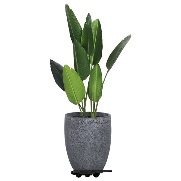 vidaXL Carrinhos de transporte 8 rodas 12pcs polipropileno 150kg preto