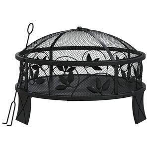 vidaXL Braseira com ati&ccedil;ador 50 cm XXL a&ccedil;o