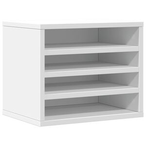 vidaXL Organizador de secret&aacute;ria 36x26x29,5cm derivados madeira branco