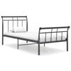 vidaXL Estrutura de cama 100x200 cm metal preto