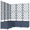 vidaXL Vaso de Jardim 5 pcs Cinzento 120 x 120 x 143 cm Pl&aacute;stico