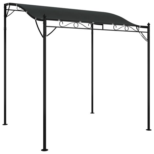 vidaXL Toldo 2x2,3 m 180 g/m&sup2; tecido e a&ccedil;o antracite