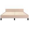 vidaXL Estrutura cama cabeceira 140x200 cm couro artificial cappuccino