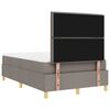 vidaXL Cama Box Spring LED Cinzento-acastanhado 120 x 200 cm tecido