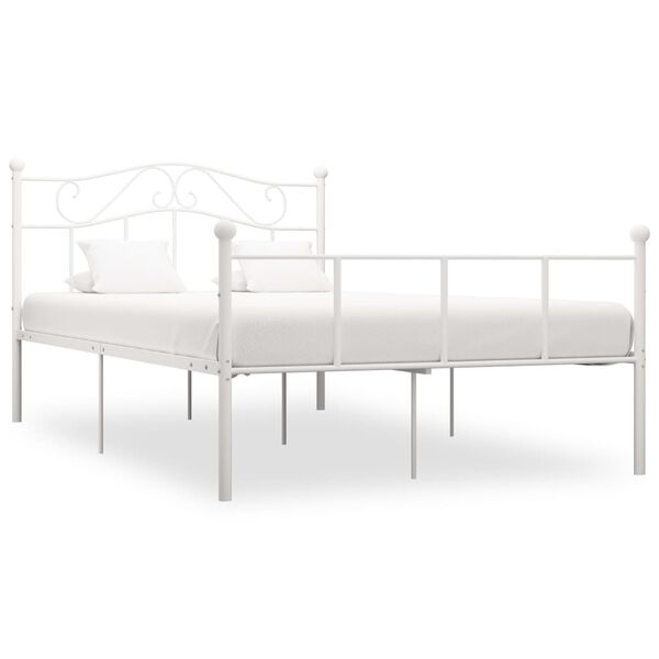 vidaXL Estrutura de cama 120x200 cm metal branco