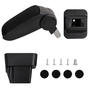 vidaXL Apoio de bra&ccedil;o para carro 13x34x(33-46) cm ABS preto