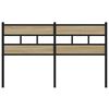 vidaXL Cabeceira de cama 140cm derivados madeira/ferro carvalho sonoma