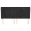 vidaXL Cabeceira de cama c/ abas veludo 203x23x118/128 cm preto