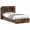 vidaXL Estrutura de Cama com Armazenamento Carvalho Fumado 90 x 190 cm