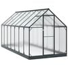 vidaXL Estufa de Jardim com porta Antracite 183,5 x 423,5 x 207 cm
