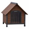 @Pet Casota com abas de pl&aacute;stico Rustique 76x76x72 cm castanho