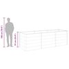 vidaXL Canteiro elevado de jardim 300x100x91 cm WPC cinzento