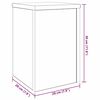 vidaXL Suporte para Plantas 2 pcs Carvalho Preto 20 x 20 x 30 cm