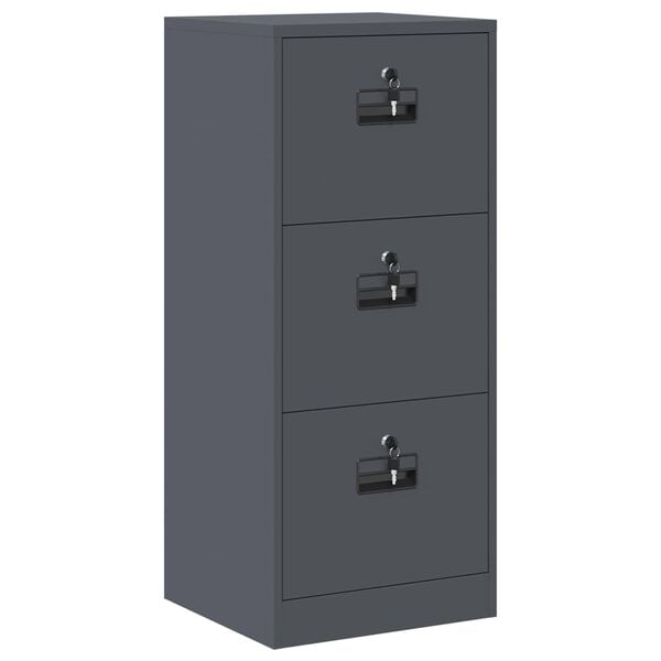 vidaXL Arm&aacute;rio de Arquivo com gaveta Antracite 45,5 x 42 x 106,5 cm