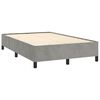 vidaXL Cama box spring colch&atilde;o LED 120x190 cm couro artif. cinza-claro