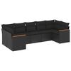 vidaXL Patio Sofa Set 7 lugar Black