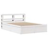 vidaXL Estrutura cama c/ cabeceira 135x190 cm pinho maci&ccedil;o branco