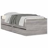 vidaXL Estrutura de cama com gavetas 90x200 cm cinzento sonoma