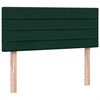 vidaXL Cama box spring c/ colch&atilde;o e LED 120x220 cm veludo verde-escuro