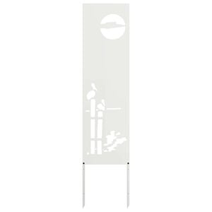 vidaXL Tela de Privacidade para Jardim Fretwork Branco 32 x 140 cm