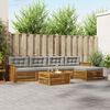 vidaXL Conjunto de Sof&aacute;s para Exterior 6 pcs Cinza Natural e Claro