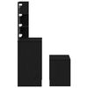 vidaXL Conjunto de Mesa de Maquiagem com LED 2 pcs Carvalho Preto
