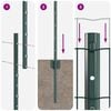 vidaXL Cerca com Poste Verde 1 x 25 m A&ccedil;o e PVC
