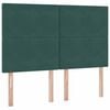vidaXL Cama com arruma&ccedil;&atilde;o e colch&atilde;o Verde Escuro 140 x 190 cm Veludo