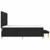 vidaXL Cama Box com colch&atilde;o com cabeceira Preto 180 x 200 cm tecido