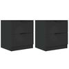 vidaXL Mesas de cabeceira 2 pcs madeira processada preto