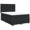 vidaXL Cama com molas/colch&atilde;o 160x200 cm couro artificial preto