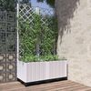 vidaXL Vaso/floreira jardim c/ treli&ccedil;a 80x40x136 cm PP branco