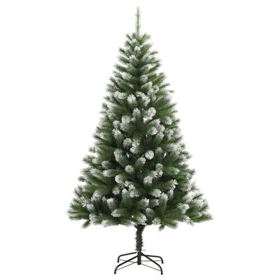 vidaXL Árvore de Natal artificial articulada c/ flocos de neve 180 cm