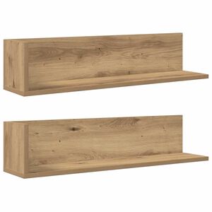 vidaXL Prateleiras de parede 2pcs derivados madeira carvalho artisiano