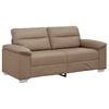 vidaXL Sof&aacute; de 2 lugares Cappuccino 180x81x84 cm Couro sint&eacute;tico