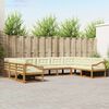 vidaXL Conjunto de Sof&aacute;s para Exterior 9 pcs Natural e Creme