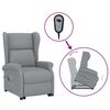 vidaXL Poltrona elevat&oacute;ria de massagens tecido cinzento-claro