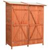vidaXL Abrigo p/ ferramentas de jardim 136x75x160 cm abeto maci&ccedil;o