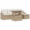 vidaXL Conjunto de Sof&aacute; de Jardim 6 unid. vime PE